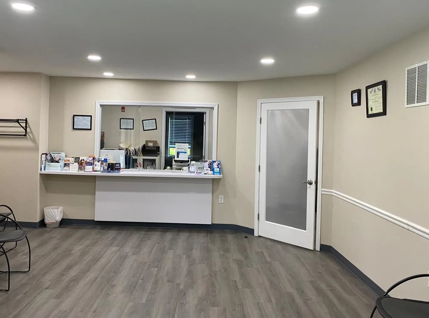 Reception area at Shanti Physical Therapy in East Windsor